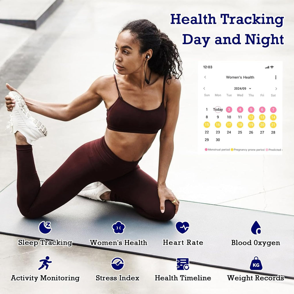 Revolutionary Smart Ring Health Tracker - Ultimate Sleep & Fitness Companion with Heart Rate Monitoring, Waterproof Design, and Air Gesture Control for iOS & Android