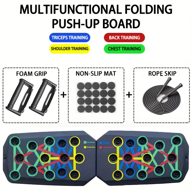 Ultimate Push-Up Board Set: Portable, Multifunctional Fitness Equipment for Total Upper Body Transformation