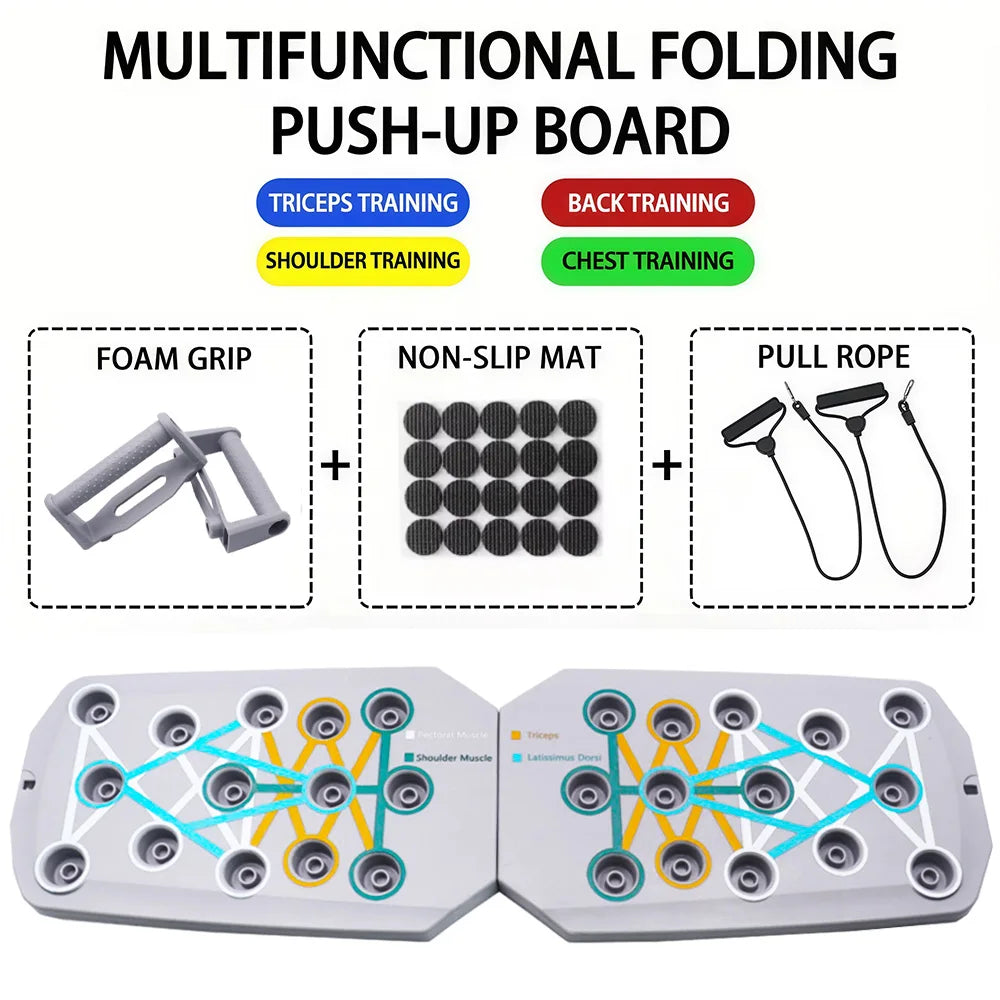 Ultimate Push-Up Board Set: Portable, Multifunctional Fitness Equipment for Total Upper Body Transformation