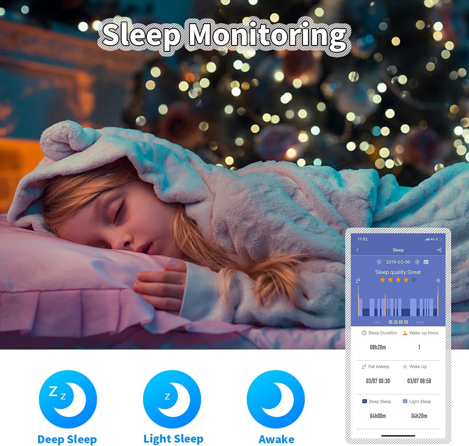 Ultimate Kids Fitness Tracker Smartwatch - IP68 Waterproof with 11 Sport Modes, Heart Rate Monitor, and Activity Alerts for Ages 6-16